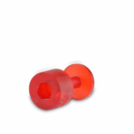 Ventosa Laka redonda lisa vermelha - 10 mm