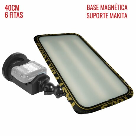 LED Light Street PRO Light (40 cm) 6 fitas suporte Makita 12v com base magnética